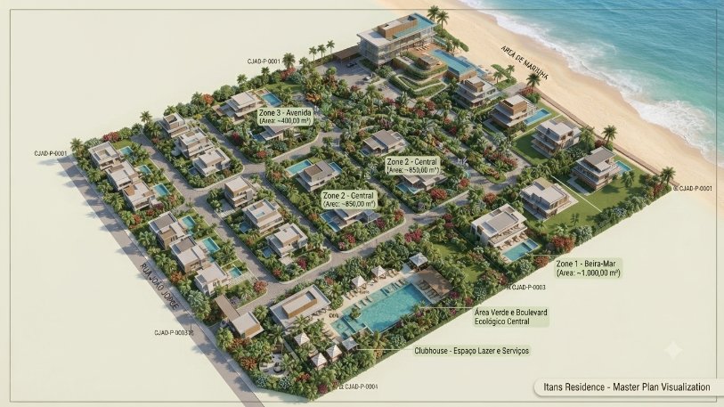 Visualização do masterplan